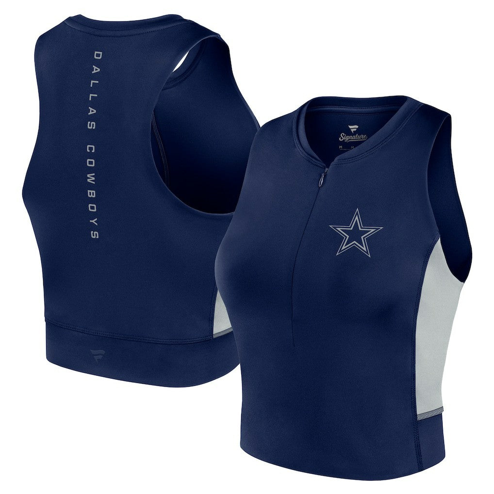 Dallas Cowboys Women's Studio Fitted Gym Tank Top - Navy cheap