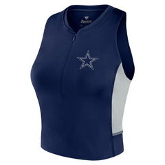 Dallas Cowboys Women's Studio Fitted Gym Tank Top - Navy cheap