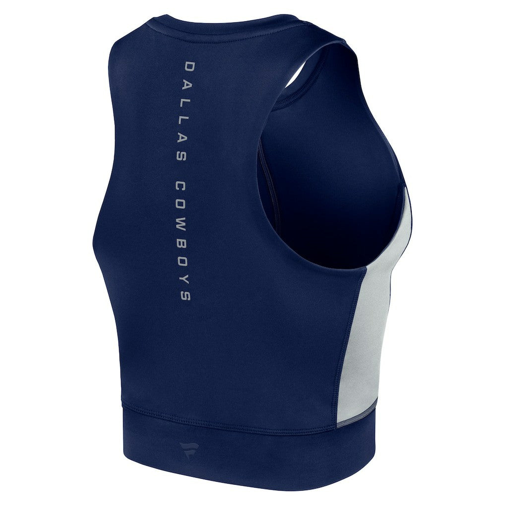 Dallas Cowboys Women's Studio Fitted Gym Tank Top - Navy cheap