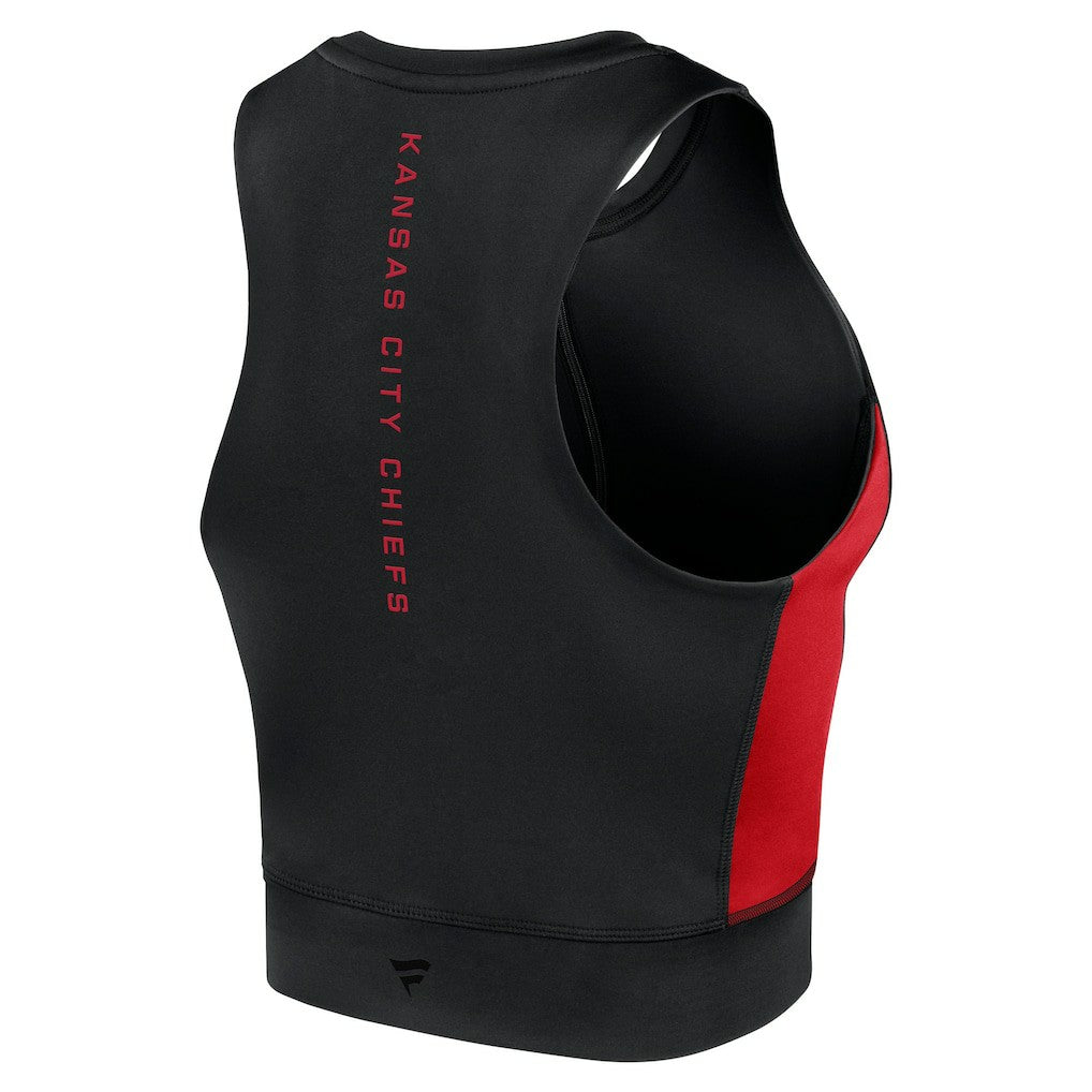 Kansas City Chiefs Women's Studio Fitted Gym Tank Top - Black on sale
