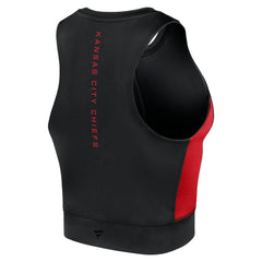 Kansas City Chiefs Women's Studio Fitted Gym Tank Top - Black on sale