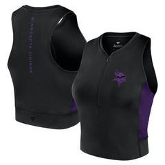 Minnesota Vikings Women's Studio Fitted Gym Tank Top - Black sale