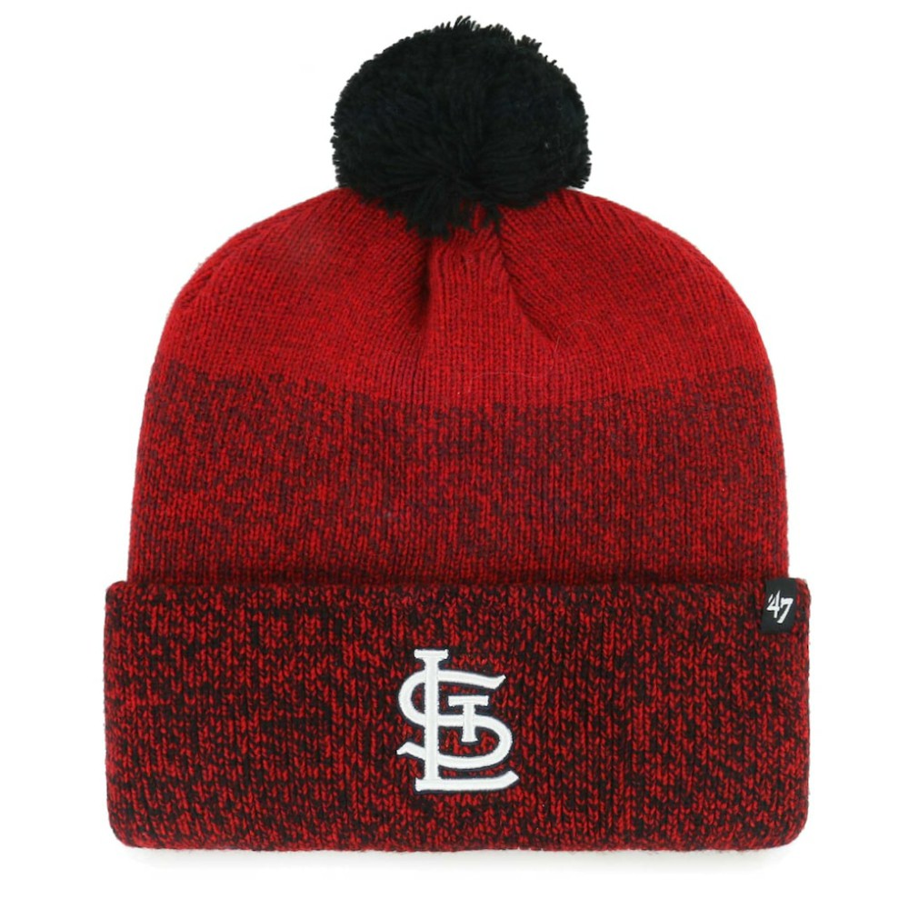 St. Louis Cardinals Darkfreeze Cuffed Knit Hat with Pom - Red | 47 brand