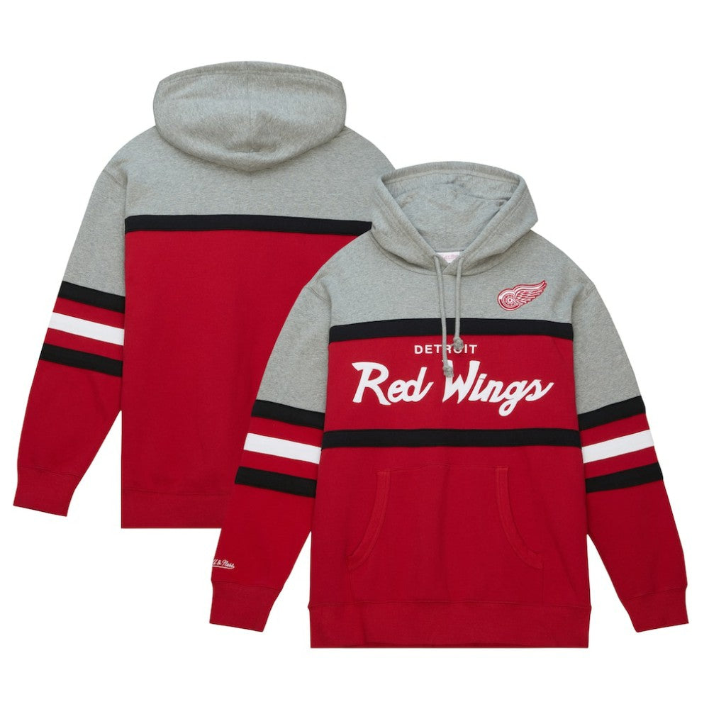 Detroit Red Wings Head Coach Pullover Hoodie Red/Gray