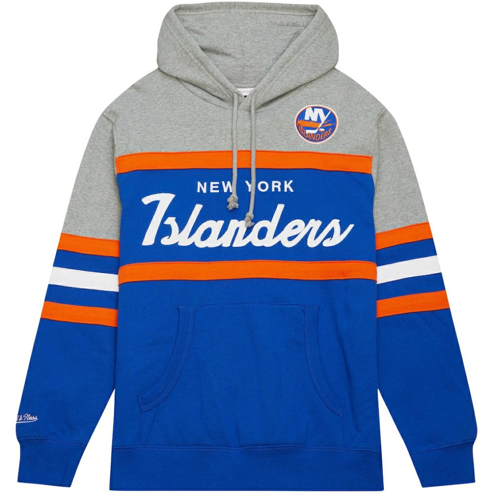New York Islanders Head Coach Pullover Hoodie Royal/Gray