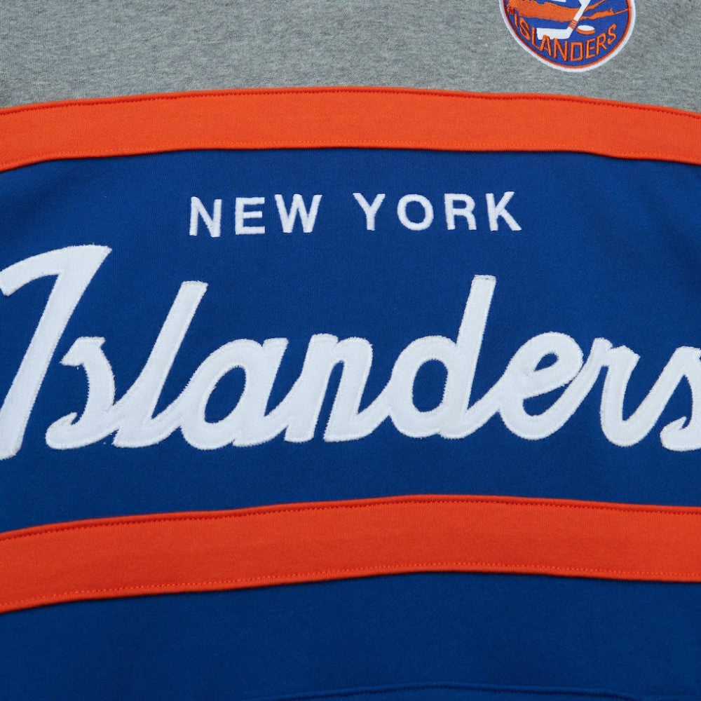 New York Islanders Head Coach Pullover Hoodie Royal/Gray