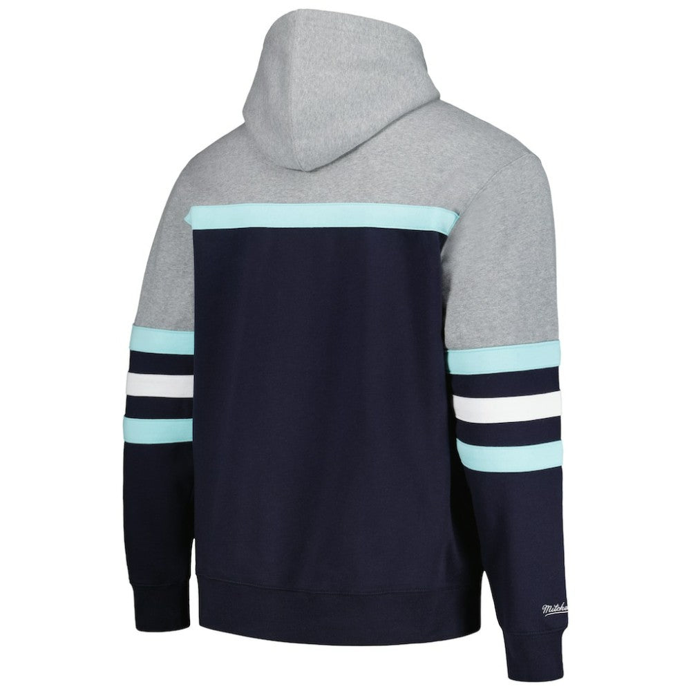 Seattle Kraken Head Coach Pullover Hoodie Deep Sea Blue/Gray