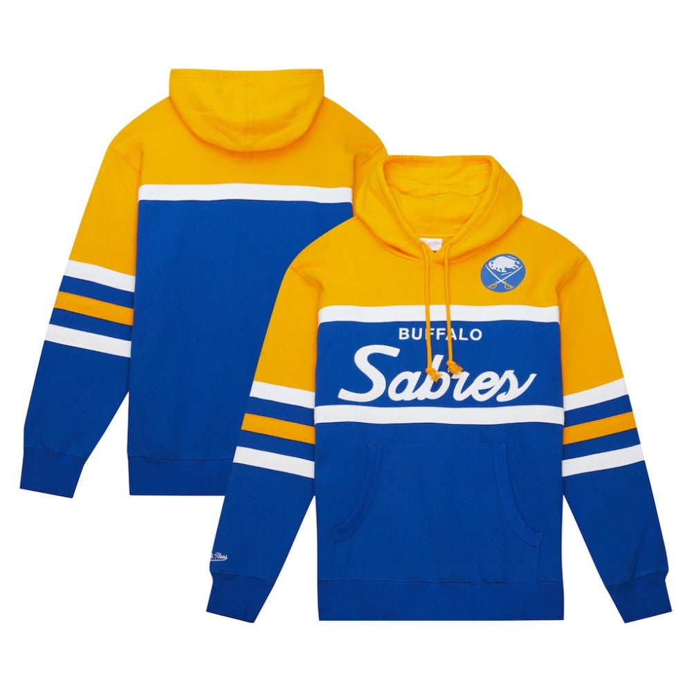Buffalo Sabres Mitchell & Ness Head Coach Pullover Hoodie Royal/Gold
