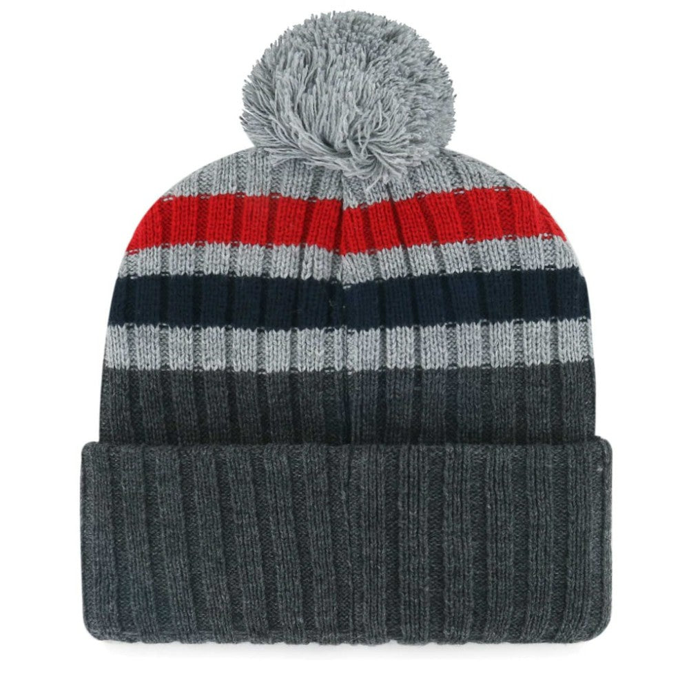 Boston Red Sox Stack Cuffed Knit Hat with Pom - Gray | 47 brand