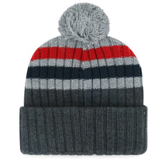 Boston Red Sox Stack Cuffed Knit Hat with Pom - Gray | 47 brand