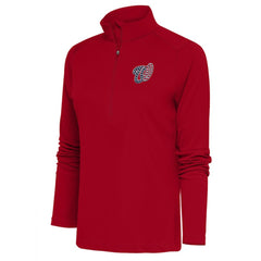 Washington Nationals Antigua Women's Patriotic Tribute Half-Zip Pullover Top - Red