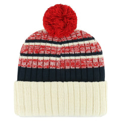 Washington Nationals Tavern Cuffed Knit Hat with Pom - Natural | 47 brand