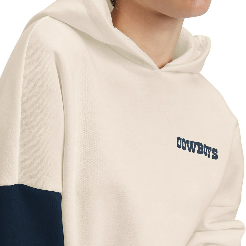 Dallas Cowboys Tommy Hilfiger Women's Harriet Pullover Hoodie - Cream on sale