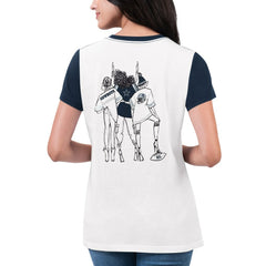 Dallas Cowboys G-III 4Her by Carl Banks Women's Fashion Illustration T-Shirt - White/Navy on sale