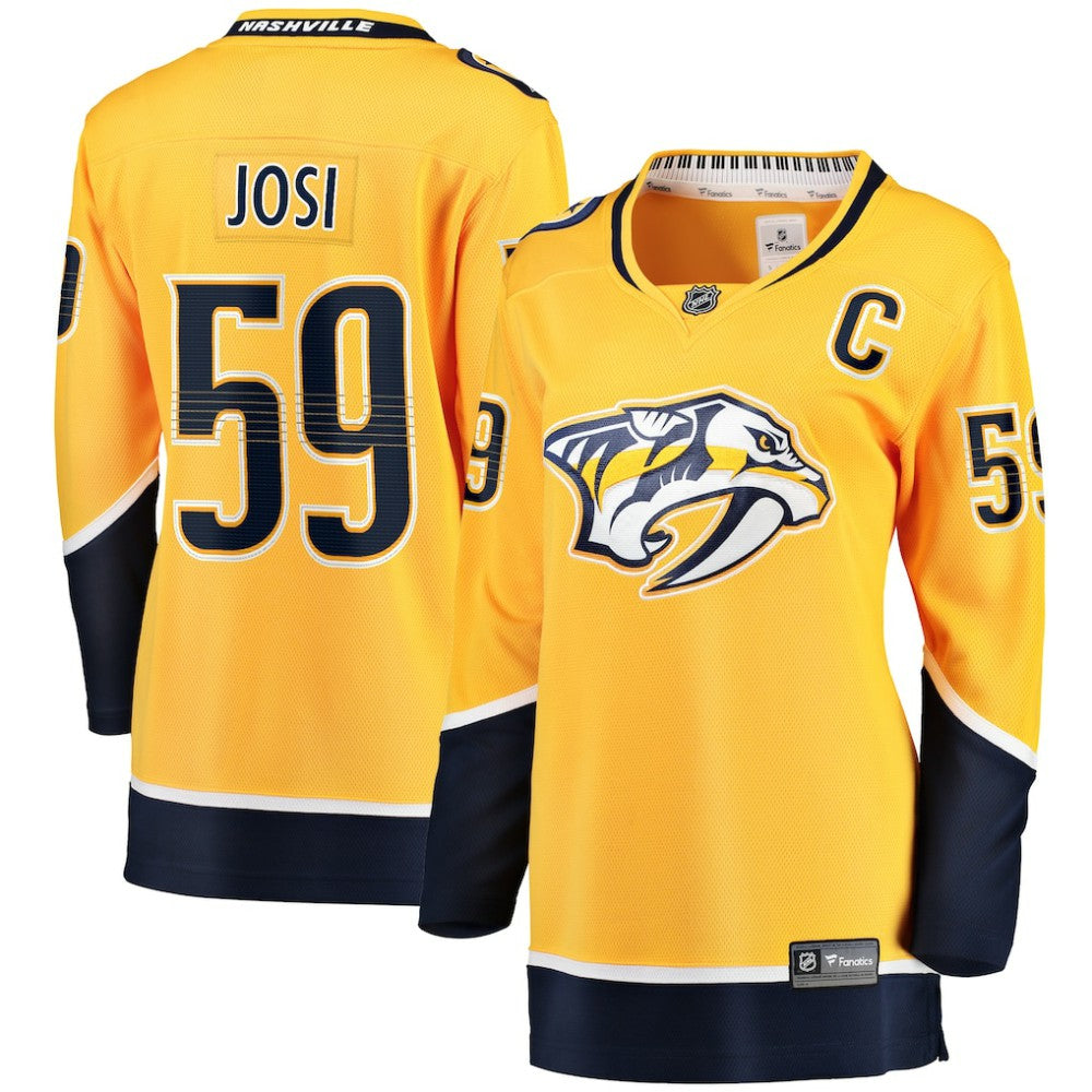 Roman Josi Nashville Predators Fanatics Women's Home Breakaway Player Jersey Gold