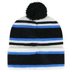 Miami Marlins Youth Stripling Cuffed Knit Hat with Pom - White/Black | 47 brand
