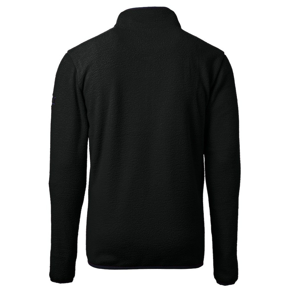 Philadelphia Eagles Cutter & Buck Gridiron Classics Big & Tall Cascade Eco Sherpa Fleece Quarter-Zip Pullover Jacket - Black for sale