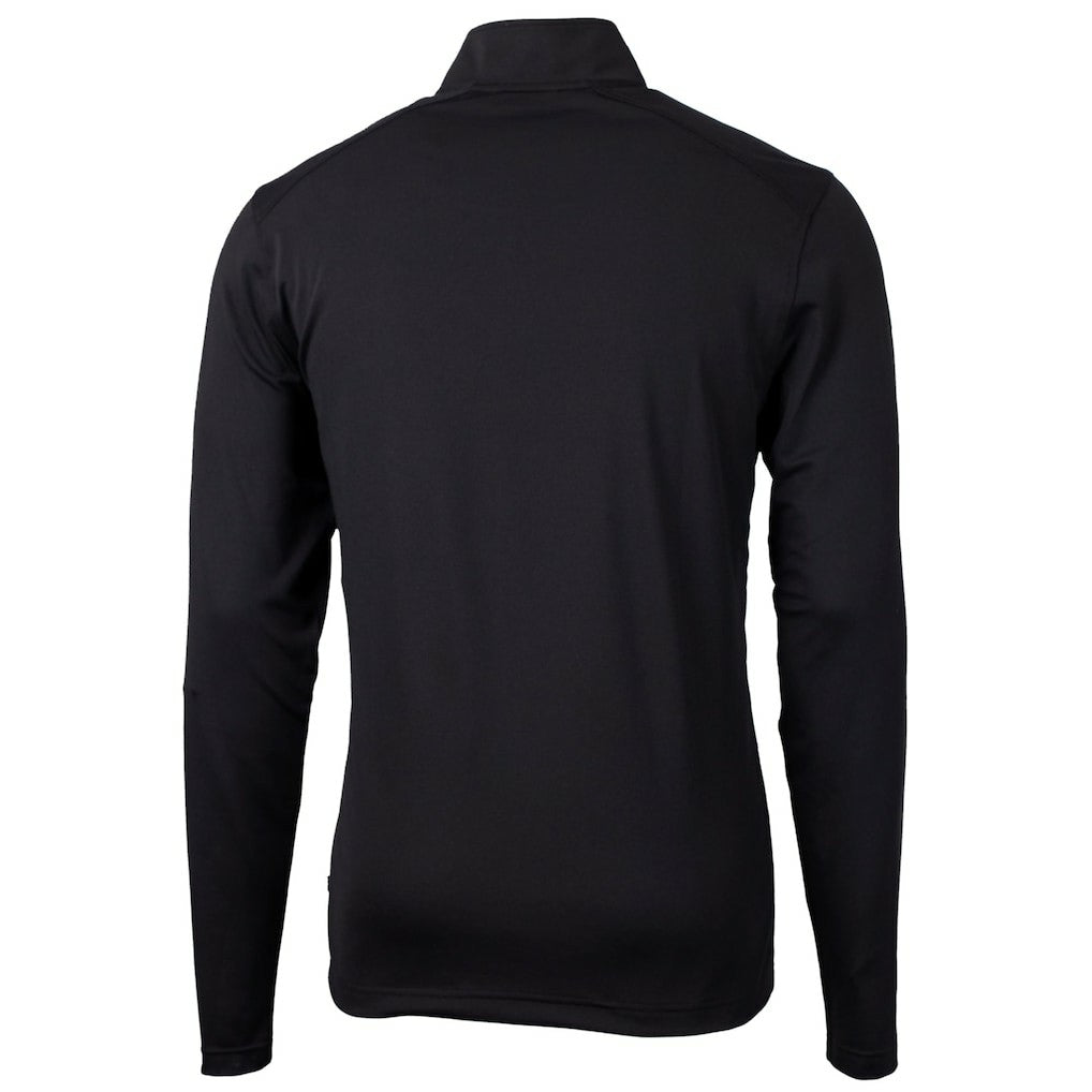 Philadelphia Eagles Cutter & Buck Gridiron Classics Big & Tall Virtue Eco Pique Recycled Quarter-Zip Pullover Top - Black for sale