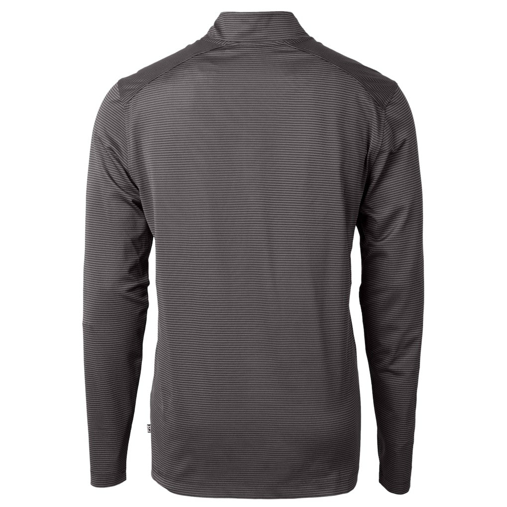 Philadelphia Eagles Cutter & Buck Gridiron Classics Big & Tall Virtue Eco Pique Micro Stripe Recycled Quarter-Zip Pullover Top - Charcoal online