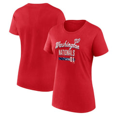 Washington Nationals Women's Logo Fitted T-Shirt - Red