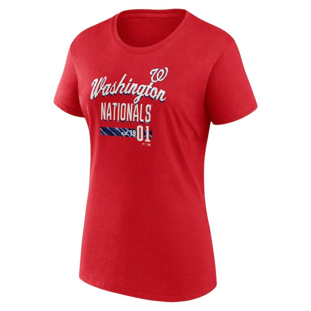 Washington Nationals Women's Logo Fitted T-Shirt - Red
