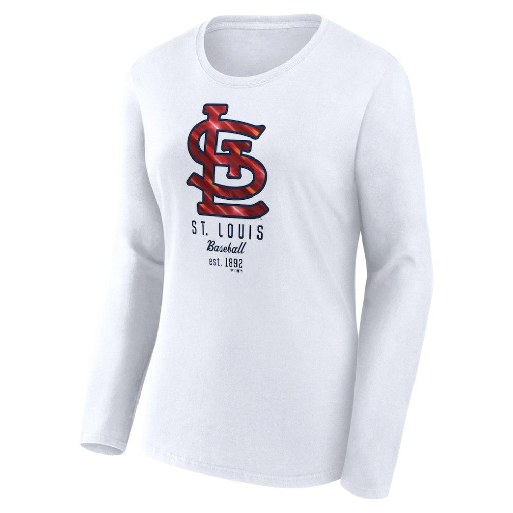 St. Louis Cardinals Women's Lightweight Fitted Long Sleeve T-Shirt - White