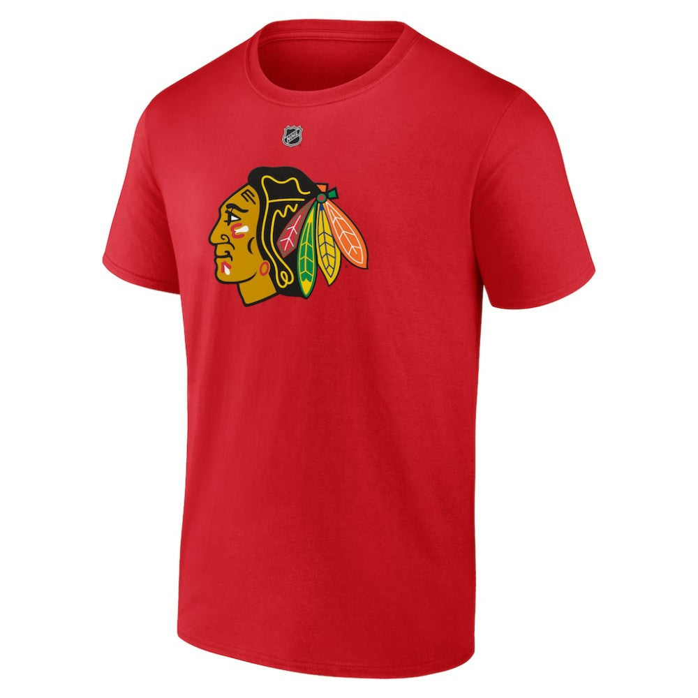 Connor Bedard Chicago Blackhawks Fanatics Authentic Stack Name & Number T-Shirt Red