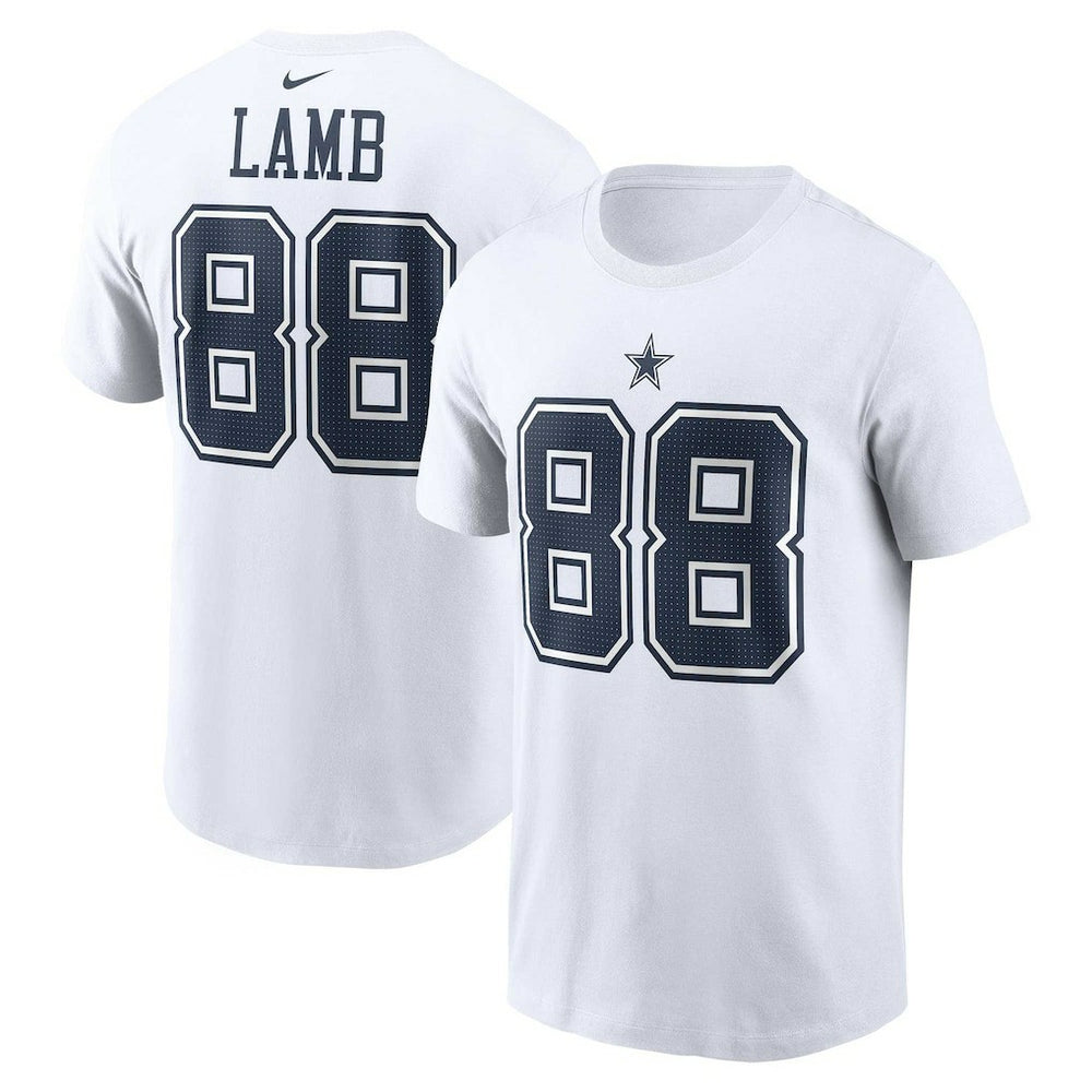 CeeDee Lamb Dallas Cowboys Player Name & Number T-Shirt - White | Nike online