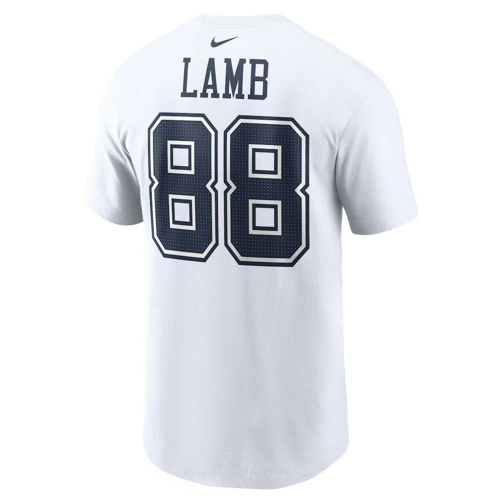 CeeDee Lamb Dallas Cowboys Player Name & Number T-Shirt - White | Nike online