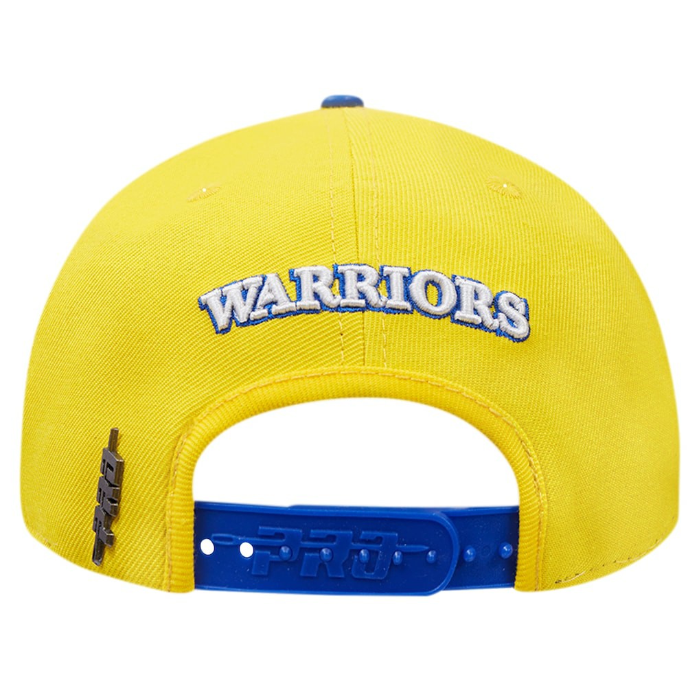 Golden State Warriors Pro Standard Pinch Chevron Adjustable Hat sale - Gold/Royal cheap