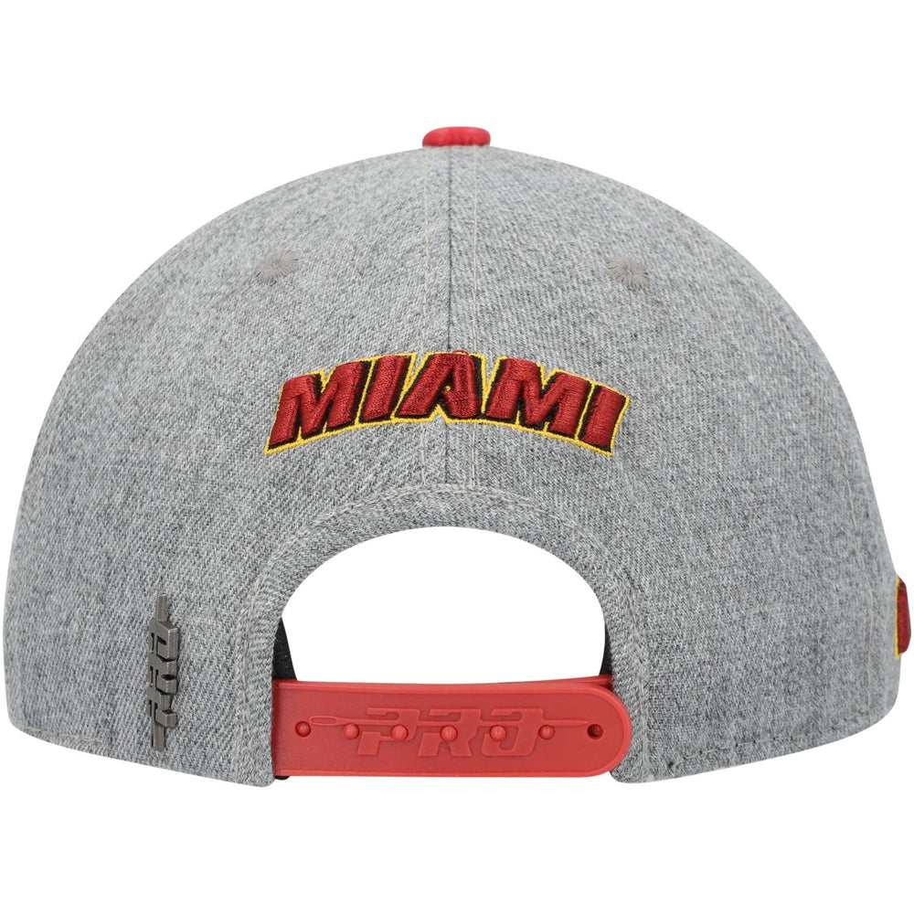 Miami Heat Pro Standard Classic Logo Two-Tone Snapback Hat - Gray/Red discount