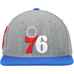 Philadelphia 76ers Pro Standard Classic Logo Two-Tone Snapback Hat - Gray/Royal for sale