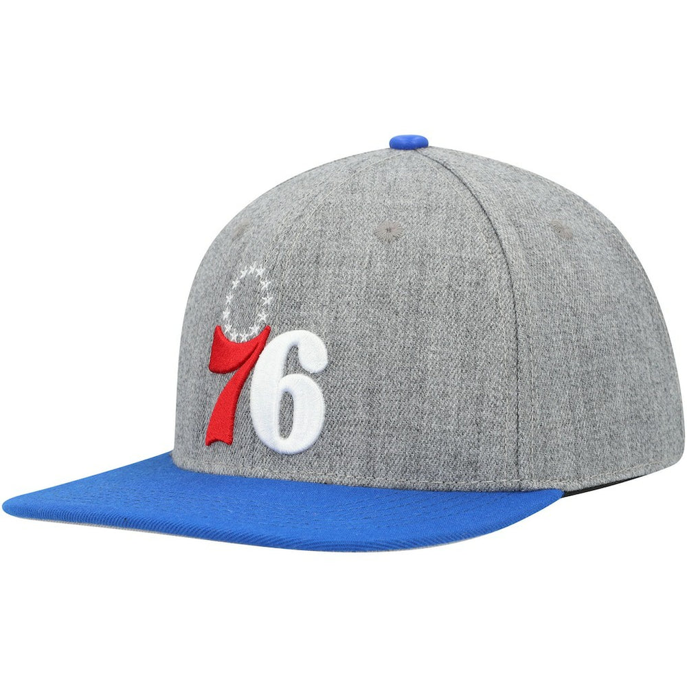 Philadelphia 76ers Pro Standard Classic Logo Two-Tone Snapback Hat - Gray/Royal for sale