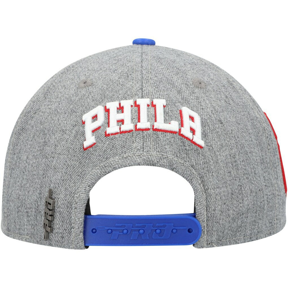 Philadelphia 76ers Pro Standard Classic Logo Two-Tone Snapback Hat - Gray/Royal for sale