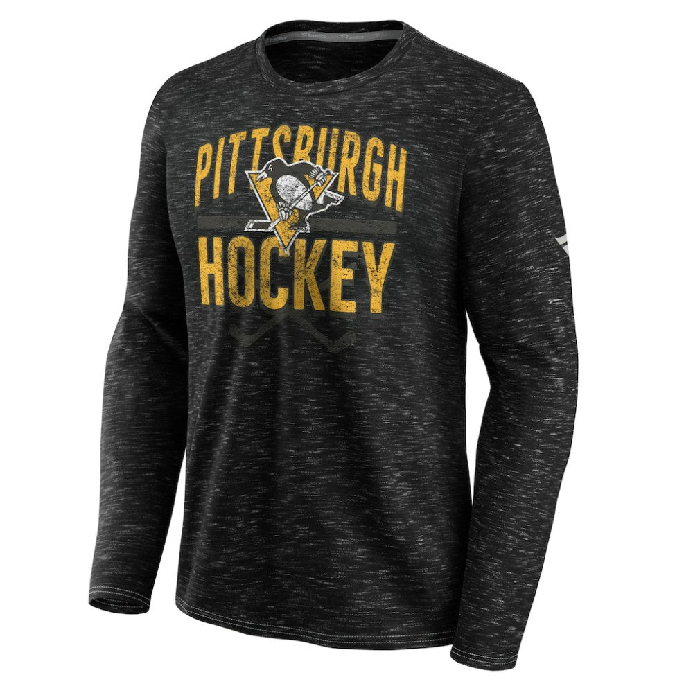 Pittsburgh Penguins Fanatics Iced Out Long Sleeve T-Shirt Gray