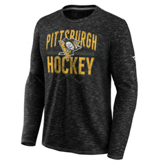 Pittsburgh Penguins Fanatics Iced Out Long Sleeve T-Shirt Gray