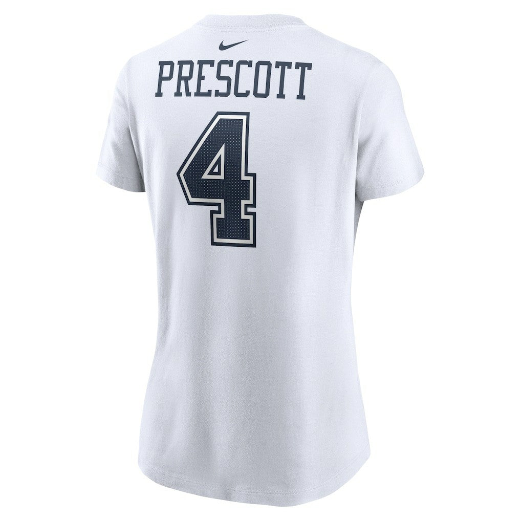 Dak Prescott Dallas Cowboys Women's Player Name & Number T-Shirt - White | Nike cheap