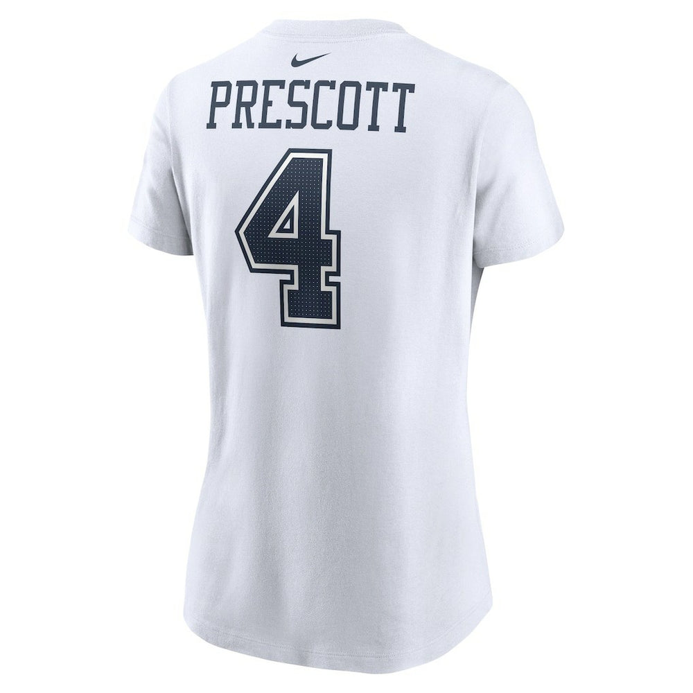 Dak Prescott Dallas Cowboys Women's Player Name & Number T-Shirt - White | Nike cheap