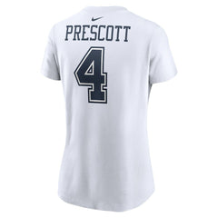 Dak Prescott Dallas Cowboys Women's Player Name & Number T-Shirt - White | Nike cheap