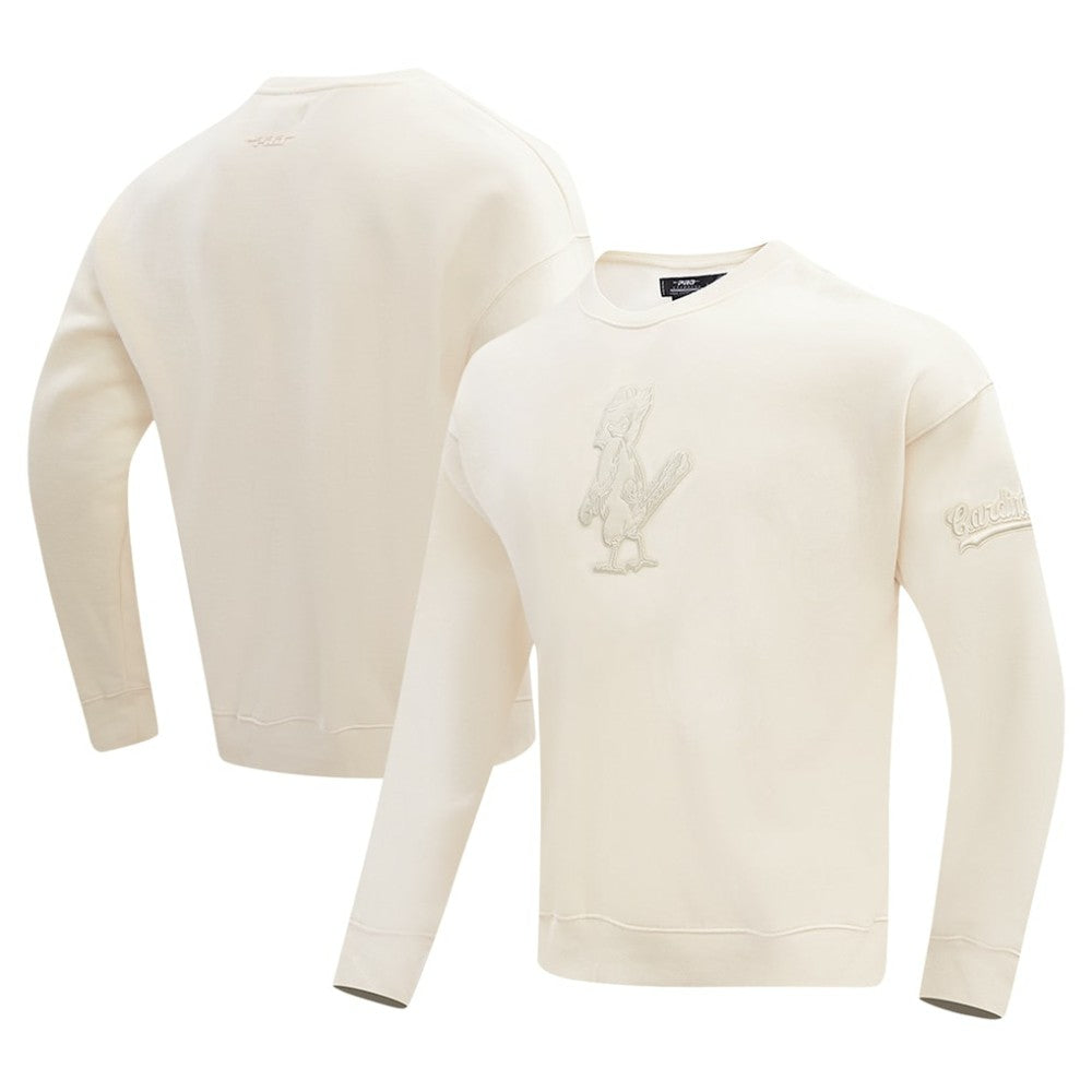 St. Louis Cardinals Pro Standard Neutral Drop Shoulder Pullover Sweatshirt - Cream