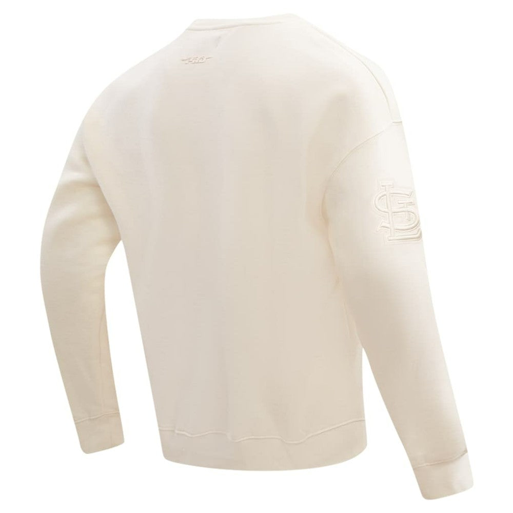 St. Louis Cardinals Pro Standard Neutral Drop Shoulder Pullover Sweatshirt - Cream