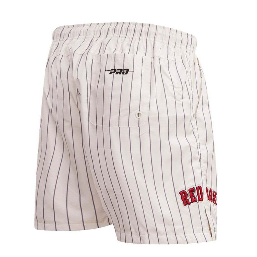 Boston Red Sox Pro Standard Pinstripe Retro Classic Woven Shorts - Cream