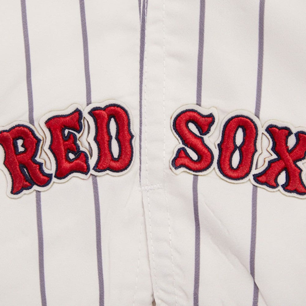Boston Red Sox Pro Standard Pinstripe Retro Classic Woven Shorts - Cream