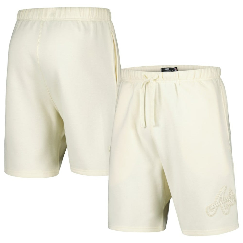 Atlanta Braves Pro Standard Neutral Fleece Shorts - Cream
