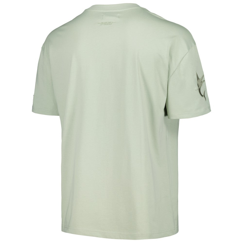 Miami Marlins Pro Standard Oversized Neutral CJ Dropped Shoulders T-Shirt - Mint