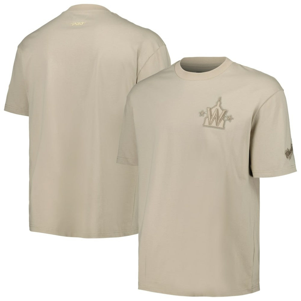Washington Nationals Pro Standard Oversized Neutral CJ Dropped Shoulders T-Shirt - Tan