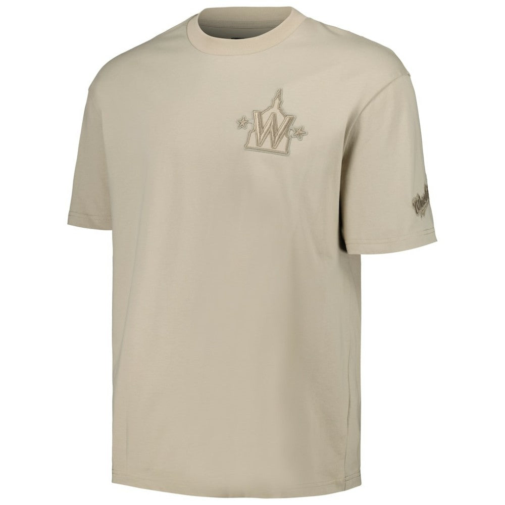 Washington Nationals Pro Standard Oversized Neutral CJ Dropped Shoulders T-Shirt - Tan
