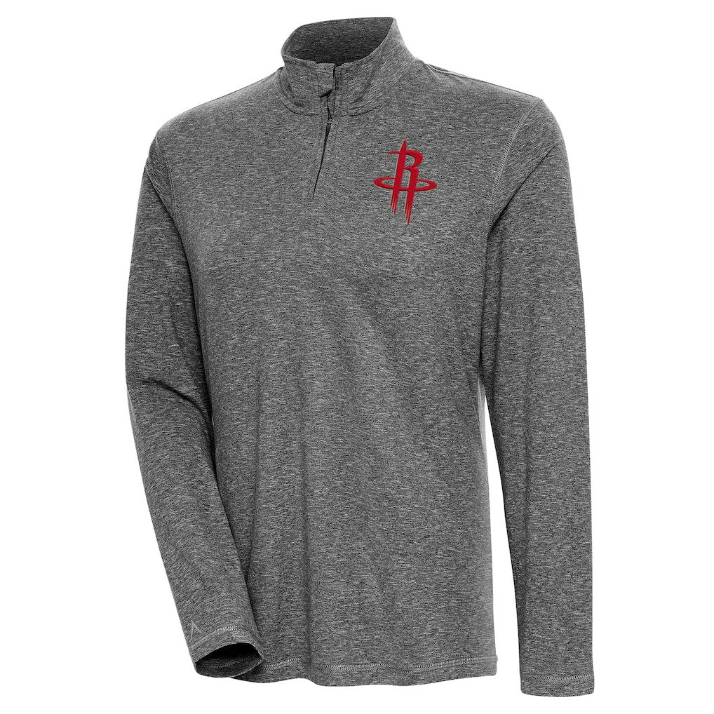 Houston Rockets Antigua Women's Confront Quarter-Zip Pullover Top sale - Heather Black cheap