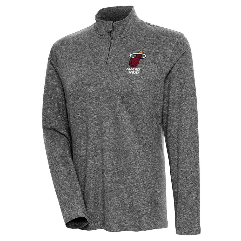 Miami Heat Antigua Women's Confront Quarter-Zip Pullover Top - Heather Black discount