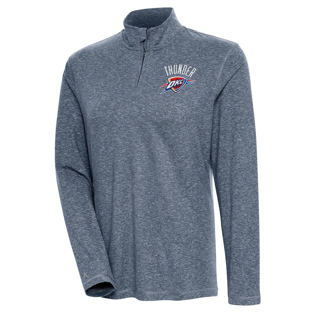 Oklahoma City Thunder Antigua Women's Confront Quarter-Zip Pullover Top - Heather Navy cheap